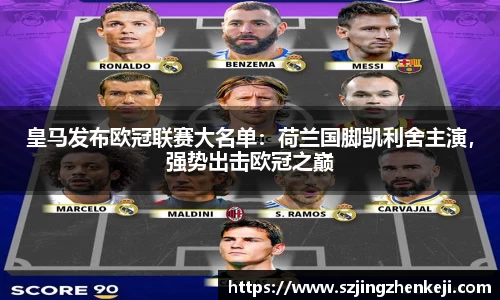 皇马发布欧冠联赛大名单:荷兰国脚凯利舍主演,强势出击欧冠之巅